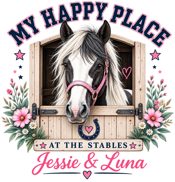 Personalised My Happy Place Pony T-Shirt