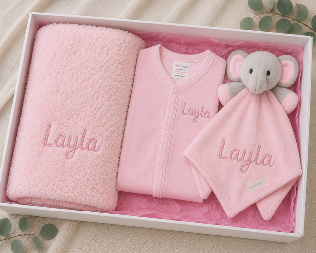 Personalised Baby Gift Set