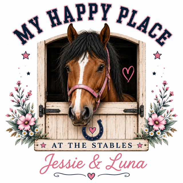 Personalised My Happy Place Pony T-Shirt