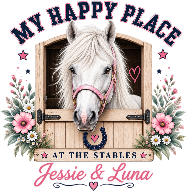 Personalised My Happy Place Pony T-Shirt