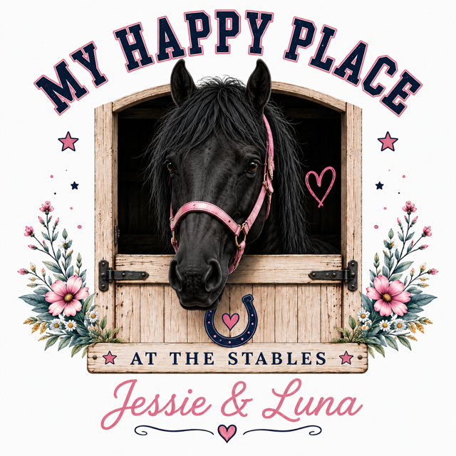 Personalised My Happy Place Pony T-Shirt