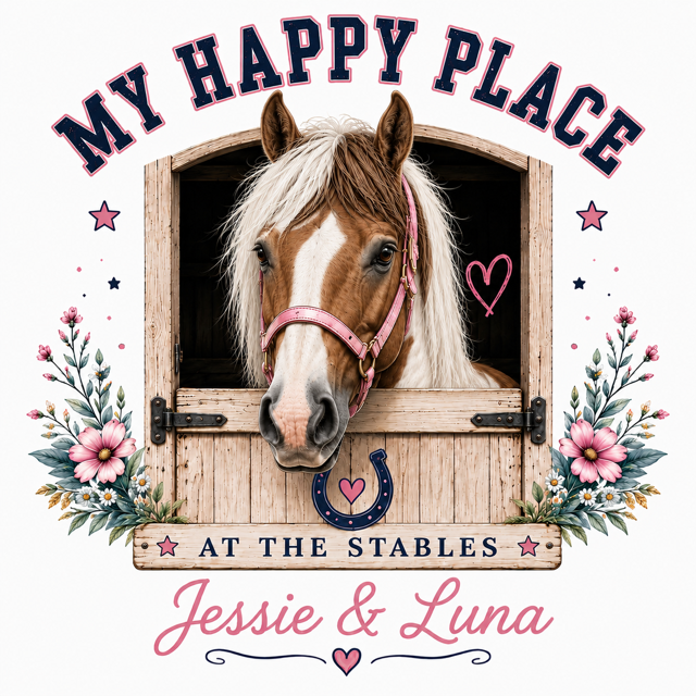 Personalised My Happy Place Pony T-Shirt