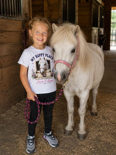 Personalised My Happy Place Pony T-Shirt