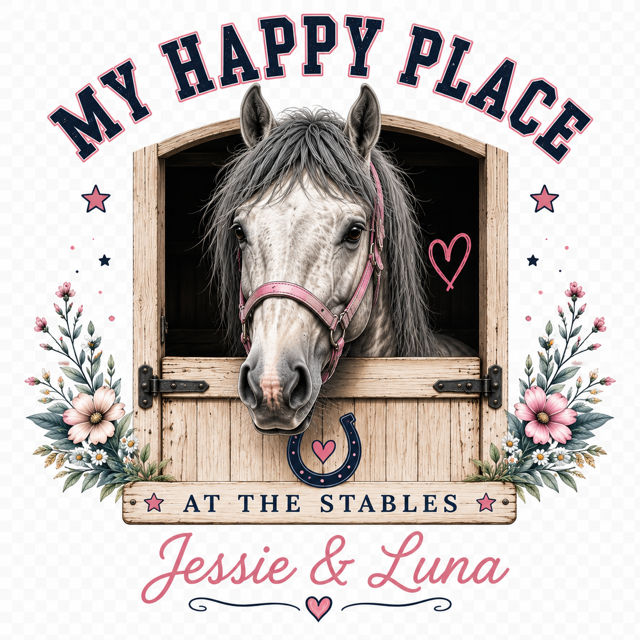 Personalised My Happy Place Pony T-Shirt