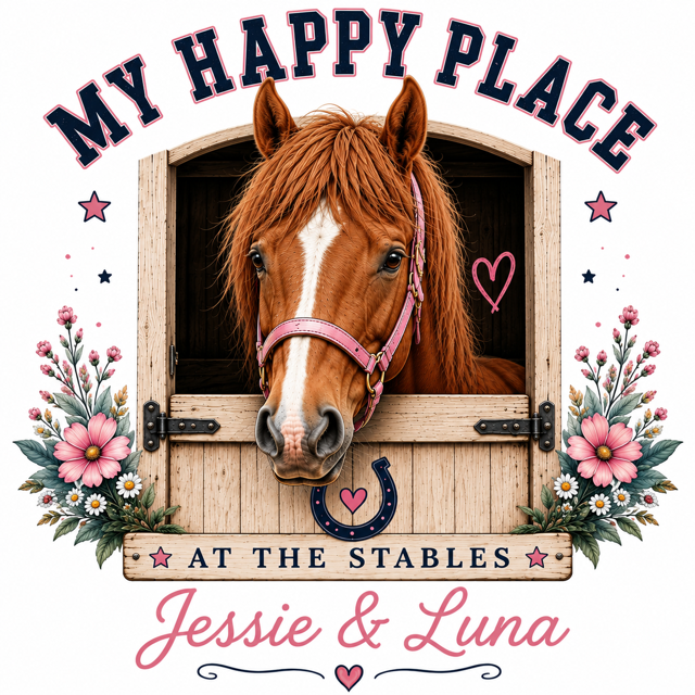 Personalised My Happy Place Pony T-Shirt