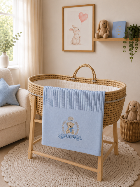 Personalised Cotton Cellular Baby Blanket